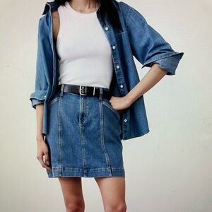 Banana Republic Blue Pencil Mini Skirt Casual